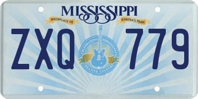 MS license plate ZXQ779