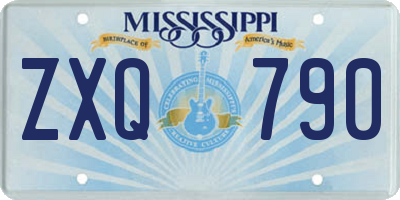 MS license plate ZXQ790