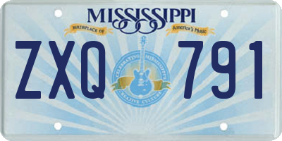 MS license plate ZXQ791