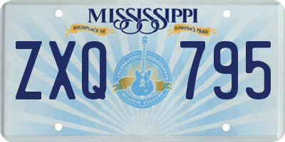 MS license plate ZXQ795