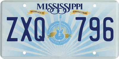 MS license plate ZXQ796