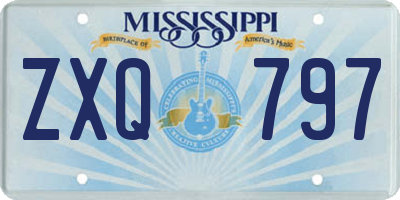 MS license plate ZXQ797