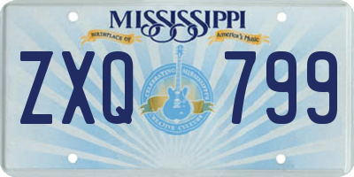 MS license plate ZXQ799
