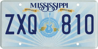 MS license plate ZXQ810