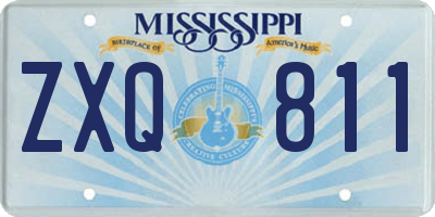 MS license plate ZXQ811