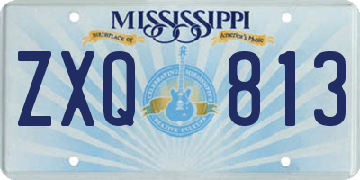 MS license plate ZXQ813