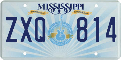 MS license plate ZXQ814