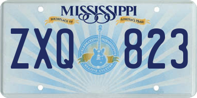 MS license plate ZXQ823