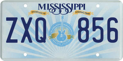 MS license plate ZXQ856