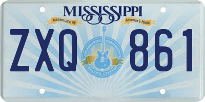 MS license plate ZXQ861