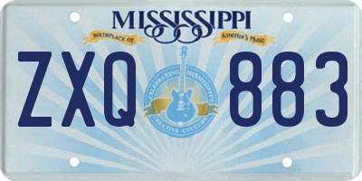 MS license plate ZXQ883