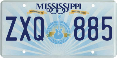 MS license plate ZXQ885