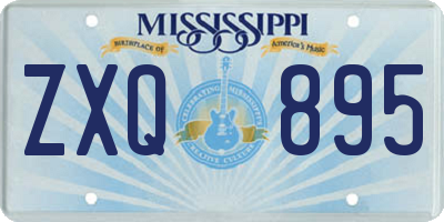 MS license plate ZXQ895