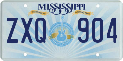 MS license plate ZXQ904
