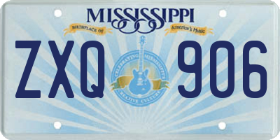 MS license plate ZXQ906