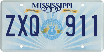 MS license plate ZXQ911