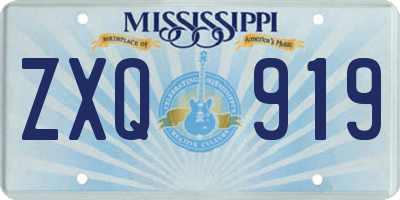 MS license plate ZXQ919