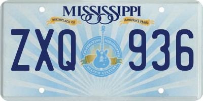MS license plate ZXQ936