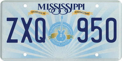 MS license plate ZXQ950