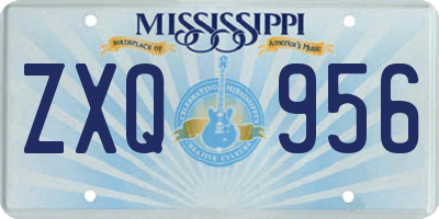 MS license plate ZXQ956