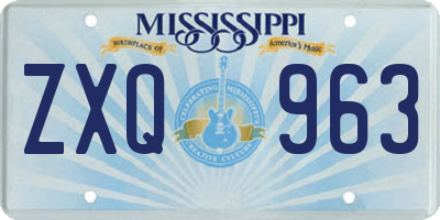 MS license plate ZXQ963