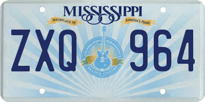 MS license plate ZXQ964