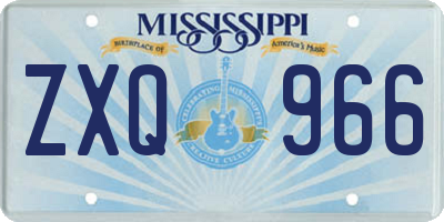 MS license plate ZXQ966