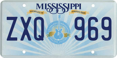 MS license plate ZXQ969