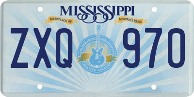 MS license plate ZXQ970