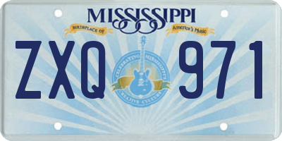 MS license plate ZXQ971