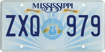 MS license plate ZXQ979