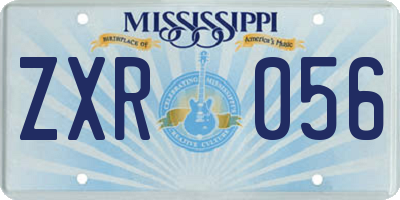 MS license plate ZXR056