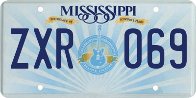 MS license plate ZXR069