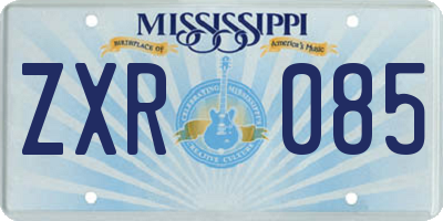 MS license plate ZXR085