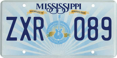 MS license plate ZXR089