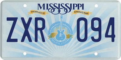 MS license plate ZXR094