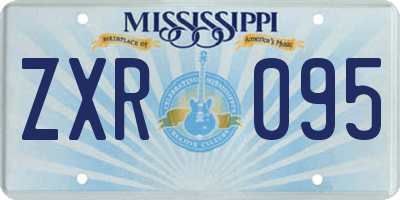 MS license plate ZXR095