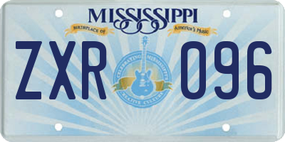MS license plate ZXR096