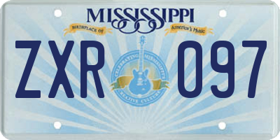 MS license plate ZXR097