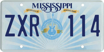 MS license plate ZXR114