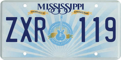 MS license plate ZXR119