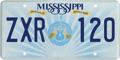MS license plate ZXR120