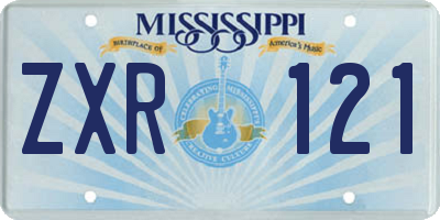 MS license plate ZXR121
