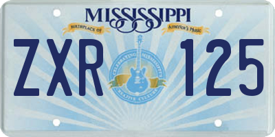 MS license plate ZXR125