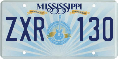 MS license plate ZXR130