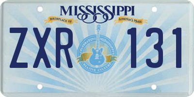 MS license plate ZXR131