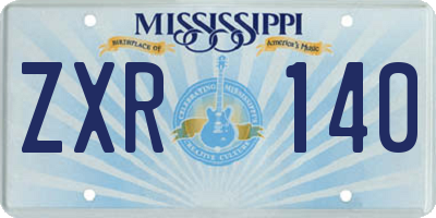 MS license plate ZXR140