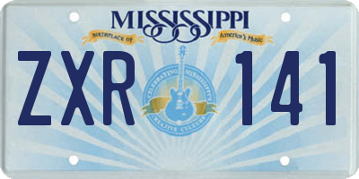 MS license plate ZXR141