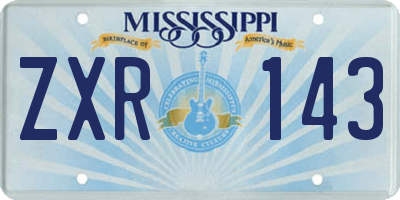 MS license plate ZXR143