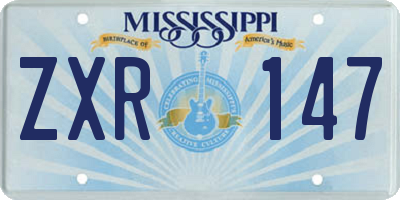 MS license plate ZXR147